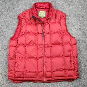 Cabelas Vest Mens XL Tall Red 650 Fill Premier Northern Goose Down Outdoor